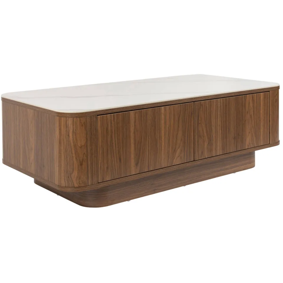 Housecraft Living Almira Ladekast Hout/ Marmerlook Walnootkleur, foto 4