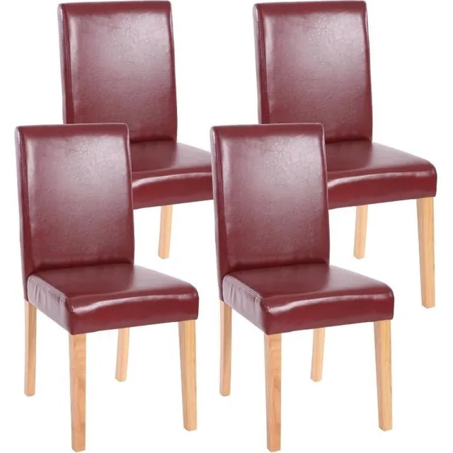 Brulo Vier eetkamerstoelen Littau rood/bruin type 2