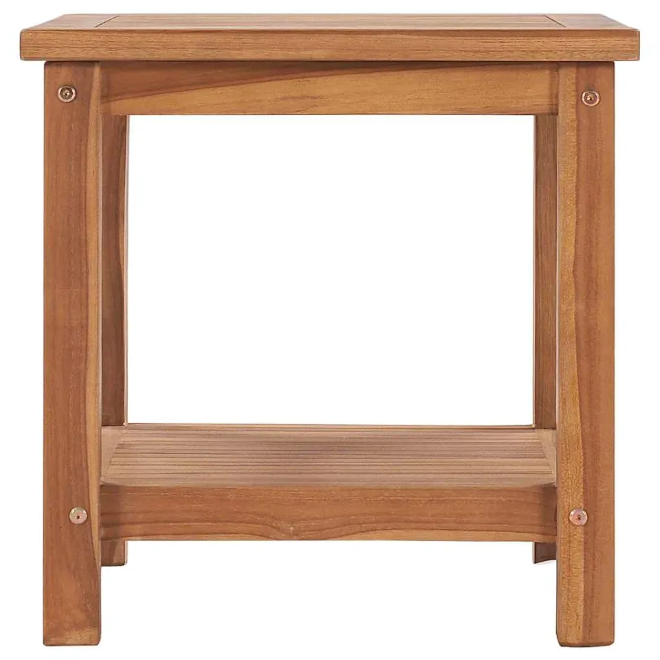 vidaXL Salontafel 45x45x45 cm massief teakhout bruin, foto 2