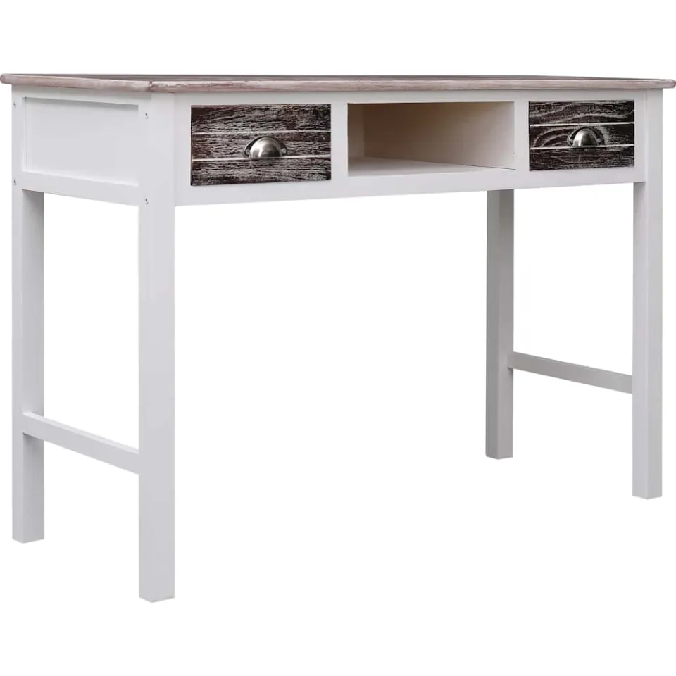 vidaXL Schrijftafel 110x45x76 cm hout bruin, foto 3