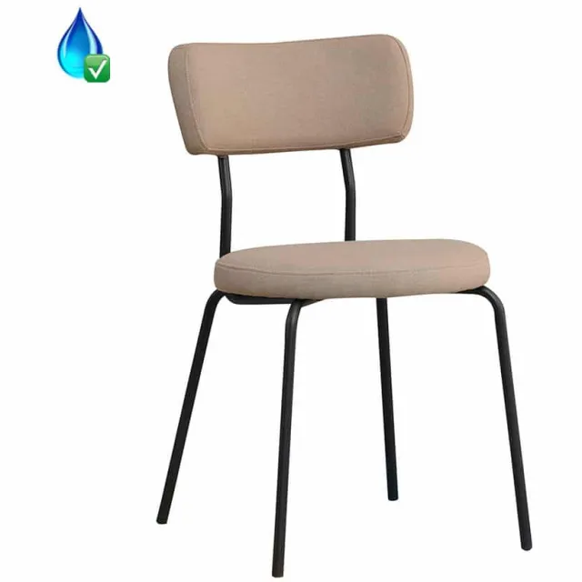 NordXL Stoel Lyon taupe gerecycled polyester