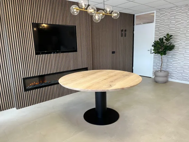 NordXL Eikenhouten ronde tafel Rumi