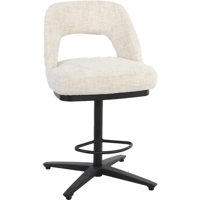 Tower Living Barstoel Caldes Ted 24 Off White Draaibaar - Set van 2 Wit