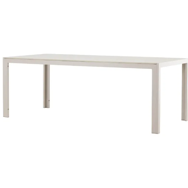 Nest of Nora Aluminium tuintafel rechthoek 205x90 polywood blad - Beige