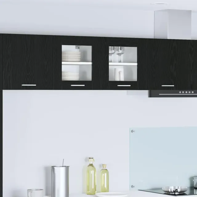 vidaXL Hangkast Zwart eiken 40 x 31 x 40 cm Bewerkt hout