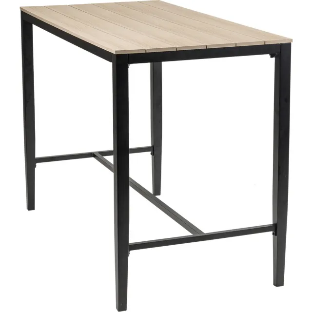 4 Seizoenen Tuinmeubelen Rechthoekige bartafel Cyprus 150 cm | 4 personen | Wood/Black | Polywood & aluminium Black, Wood