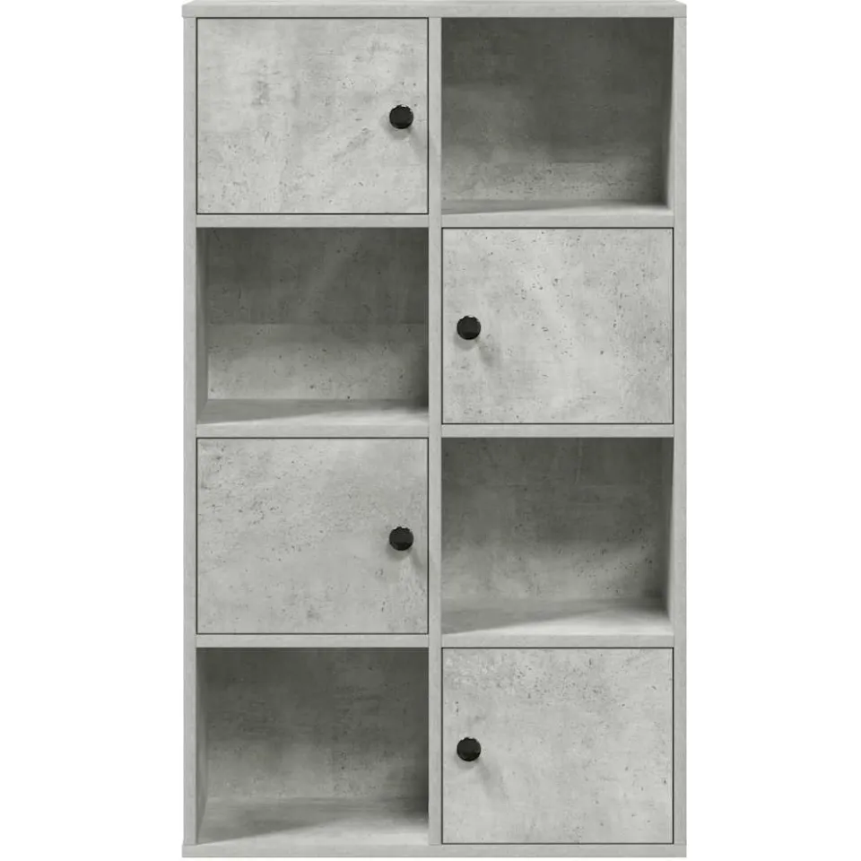 vidaXL Boekenkast 60x24x101,5 cm bewerkt hout betongrijs grijs, foto 4