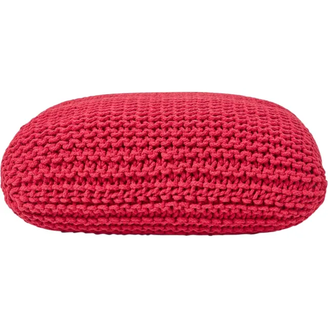 Homescapes vloerkussen grote rode hoes 100% katoen Rood