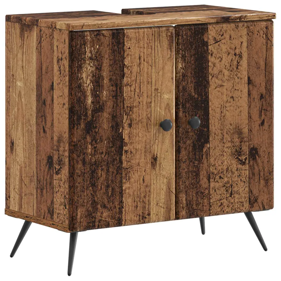 vidaXL Badkamer wastafelkast BREDA Oud hout 59,5 x 31,5 x 59 cm bruin, foto 3