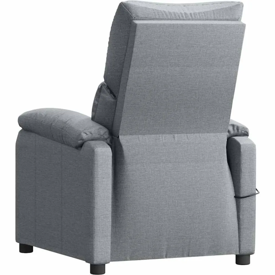 vidaXL Massagestoel stof lichtgrijs, foto 4