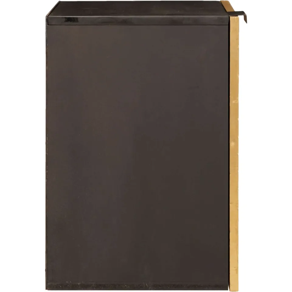 vidaXL Badkamerkast Zwart en Goud 38 x 33 x 48 cm Massief Mango Hout, foto 4