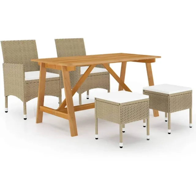 vidaXL 5-delige Tuinset beige
