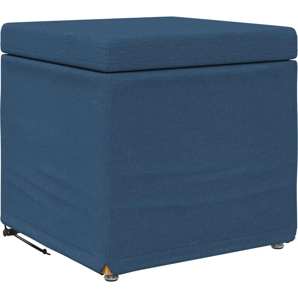 vidaXL Kruk Blauw 41 x 41 x 40 cm Stof en Geëngineerd Hout