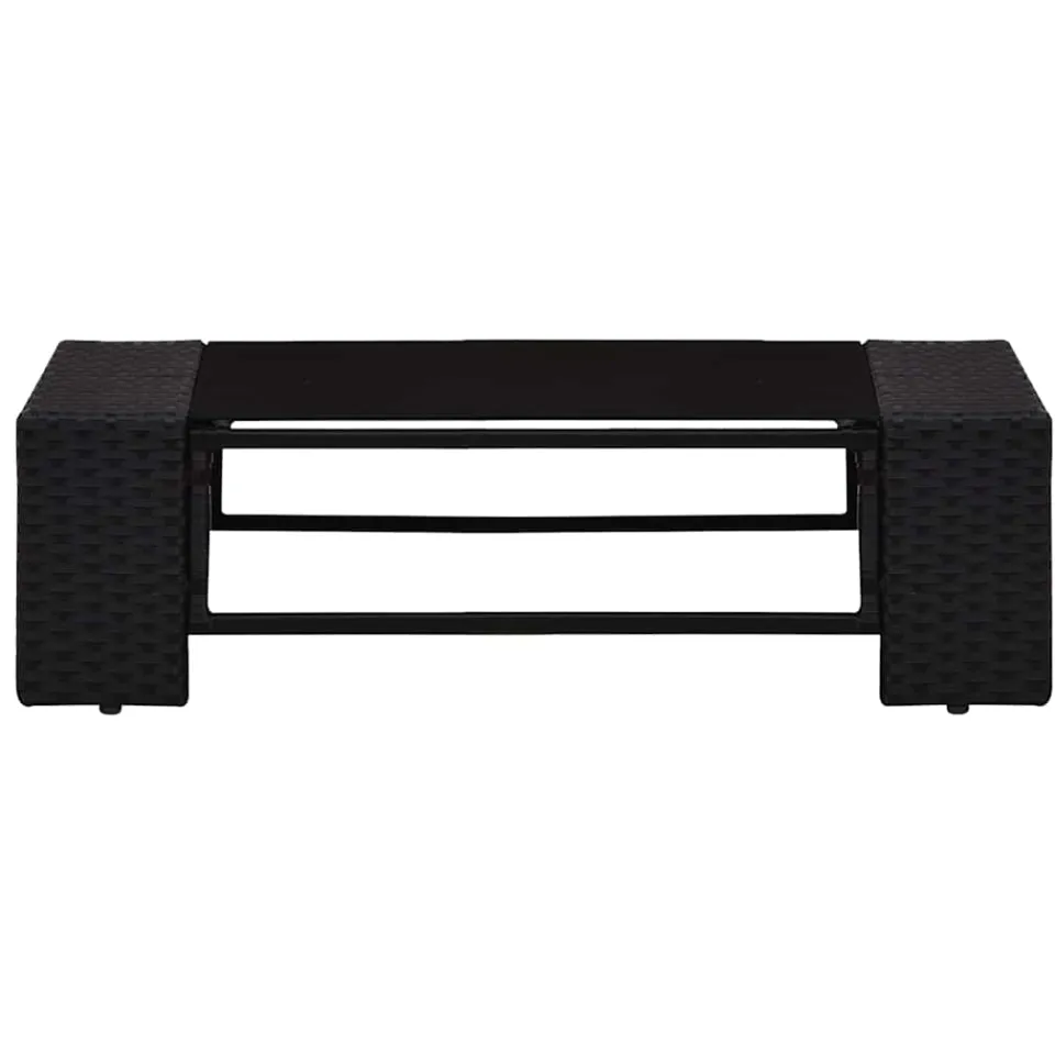 vidaXL 5-delige Loungeset poly rattan zwart, foto 4