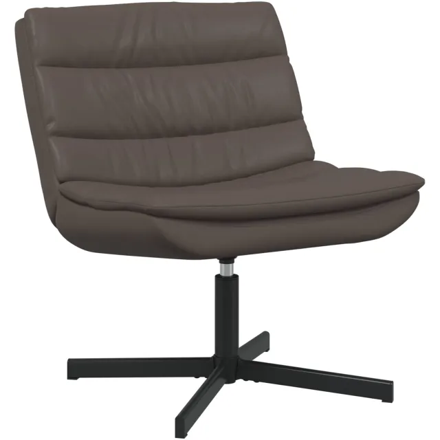 vidaXL Draaistoel Bruin 63 x 75 x 76 cm Glanzend PU
