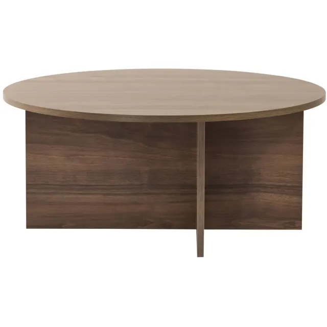 Skye Decor Houten salontafel "Sun" - 90 x 90 x 40 cm - Walnoot Dunkles Holz