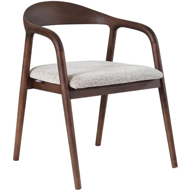 Milton & Oldbrook Eetkamerstoel Segovia Walnoot Essenhout Bruin