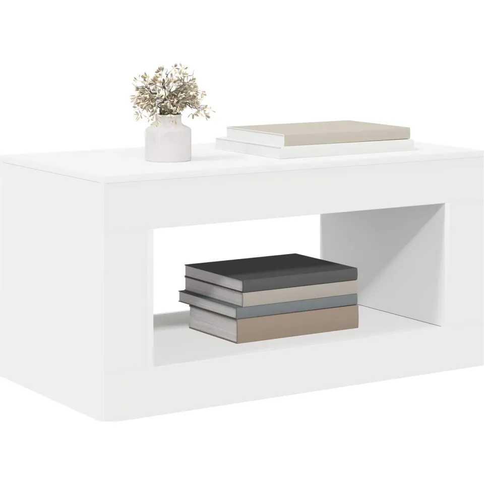 vidaXL Salontafel Wit 99.5 x 50 x 50 cm Bewerkt hout