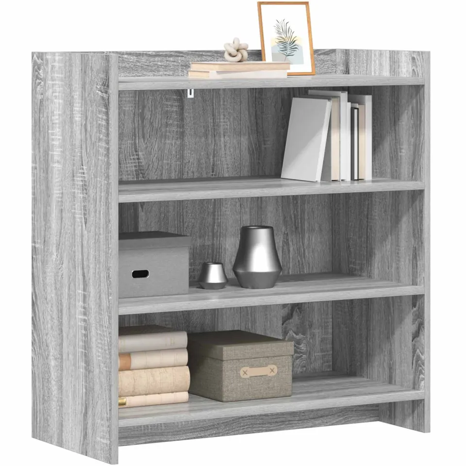 vidaXL Dressoir Grijs Sonoma 75 x 36 x 80 cm Bewerkt hout