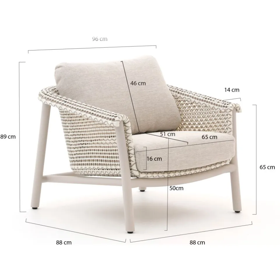 Zavelli Cuore lounge tuinstoel taupe, foto 2