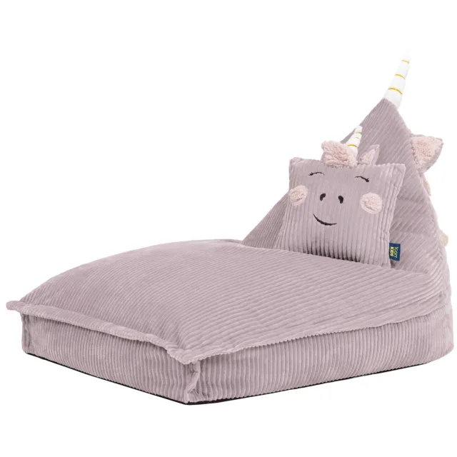 iCON icon - Kinderzitzak Stoel Eenhorn - Ribfluweel - Paars