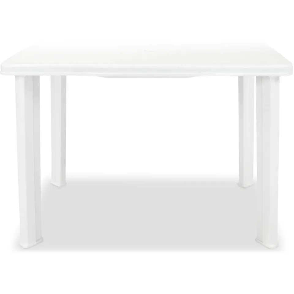 vidaXL Tuintafel 101x68x72 cm kunststof wit
