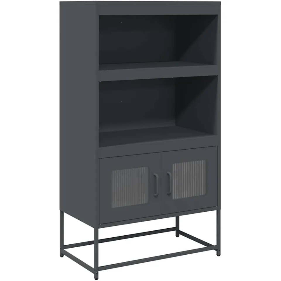 vidaXL Hoge kast 68x39x123 cm staal antracietkleurig, foto 3