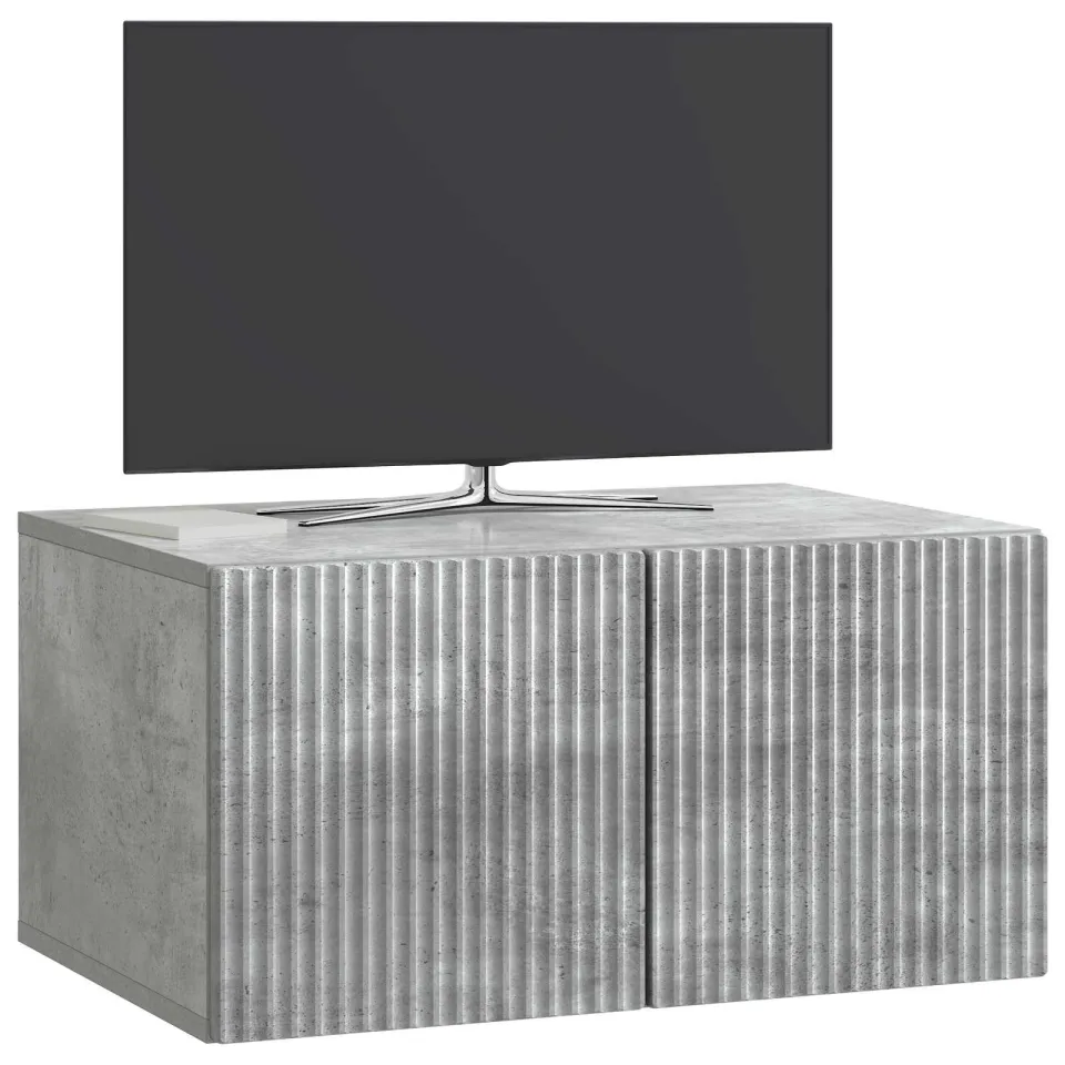 vidaXL Wandbeugel TV-kast 59,5 x 41 x 30 cm Betongrijs Bewerkt hout grijs, foto 2