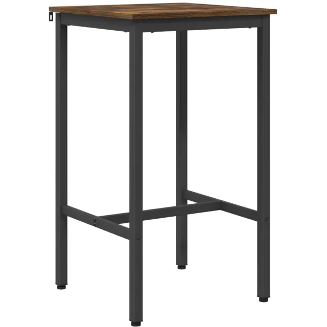vidaXL Bartafel - 52 - x - 52 - x - 90 - cm - Bewerkt - hout - Gerookt - eiken - Rechthoekig Gerookt eiken