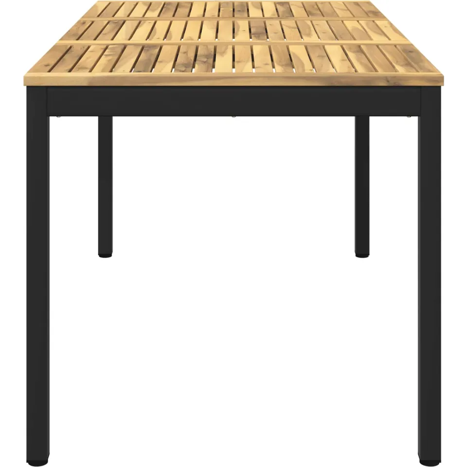 vidaXL Tuindiner tafel NAARDEN Whitewash en zwart 141 x 80,5 x 75 cm, foto 4