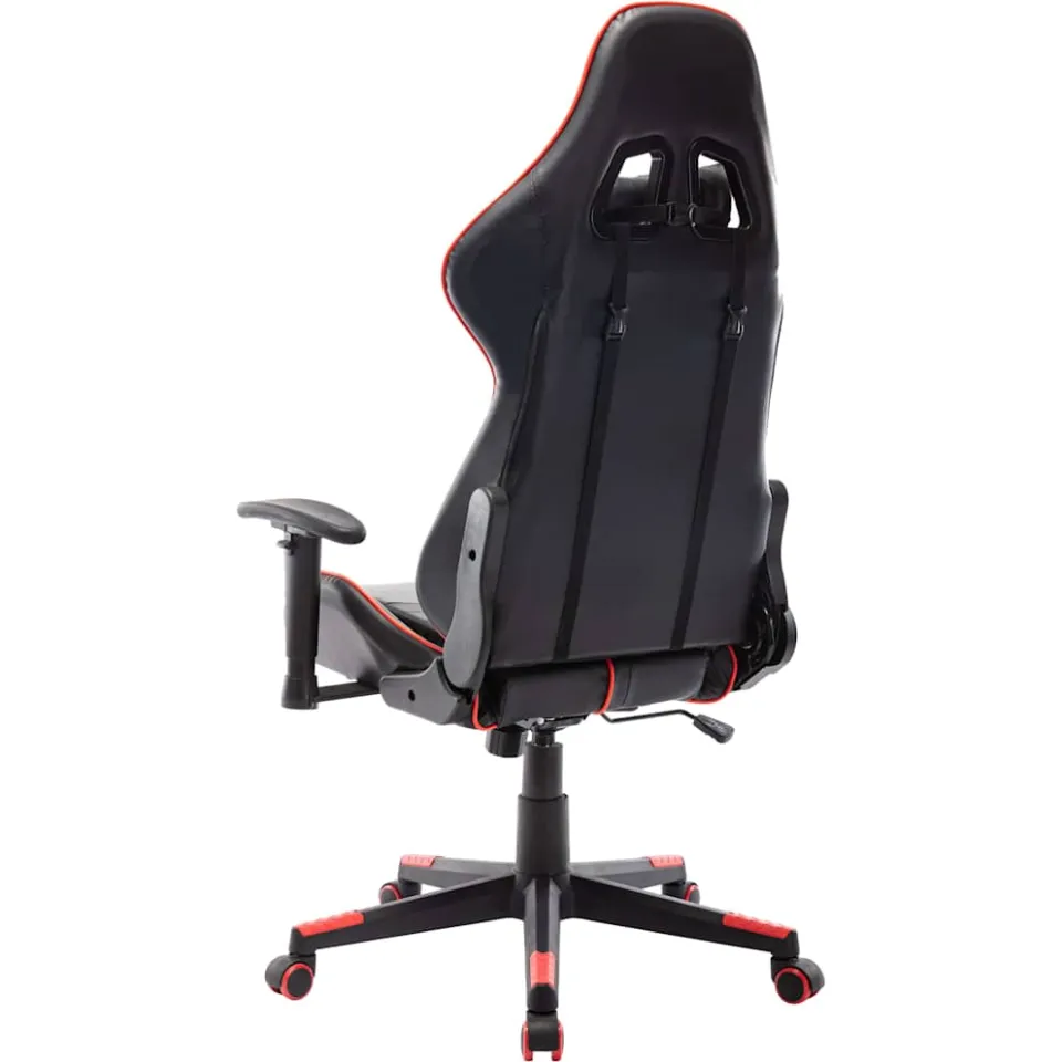 vidaXL Gamestoel kunstleer zwart en rood, foto 2