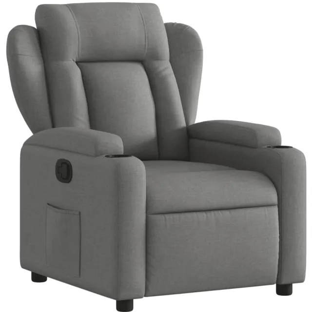 vidaXL Relaxfauteuil - Donkergrijze - Stof Donkergrijs