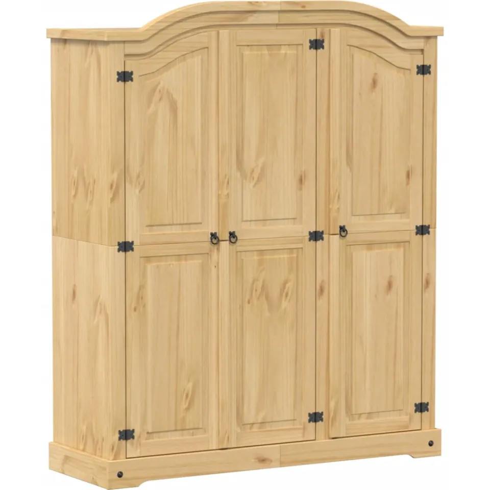 vidaXL Kledingkast Corona 151,5x52x186 cm massief grenenhout bruin, foto 3