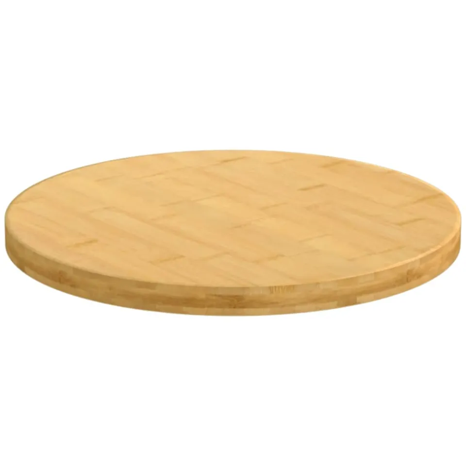 vidaXL Tafelblad Ø 50x2,5 cm bamboe bruin, foto 2
