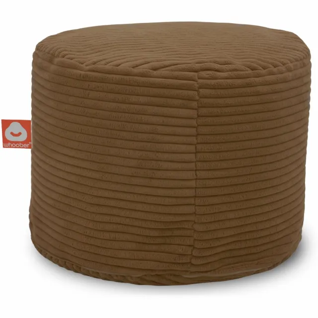Whoober Rhodos – Poef Zitzak – Donkerbruin dik ribfluweel – Comfortabel & Duurzaam
