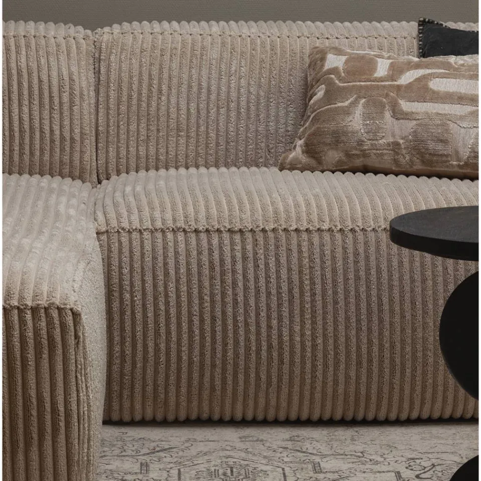 WOOOD Bean Chaise Longue Bank Links - Melange - Beige - 73x254x178, foto 5