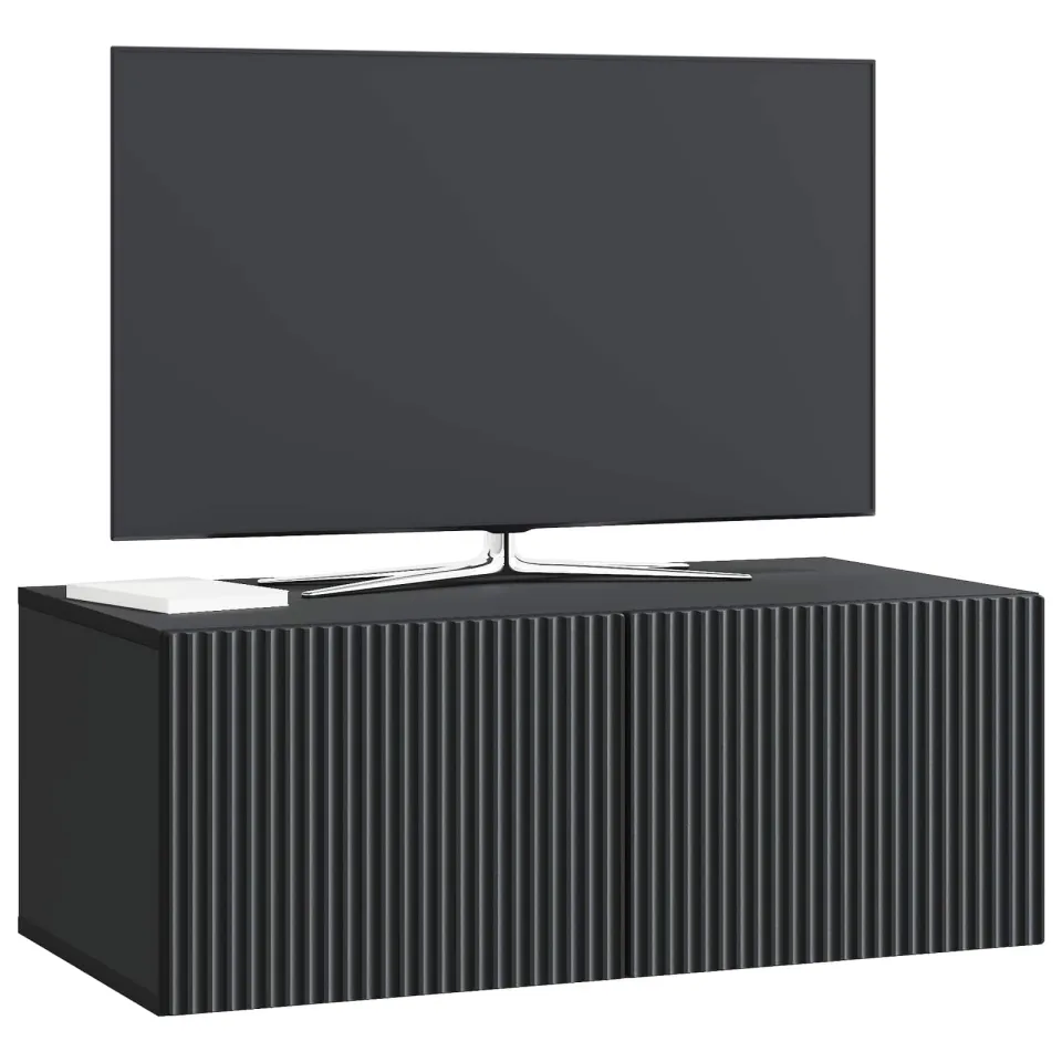 vidaXL Wandbeugel TV-kast 78,5 x 41 x 30 cm Zwart Bewerkt hout, foto 3
