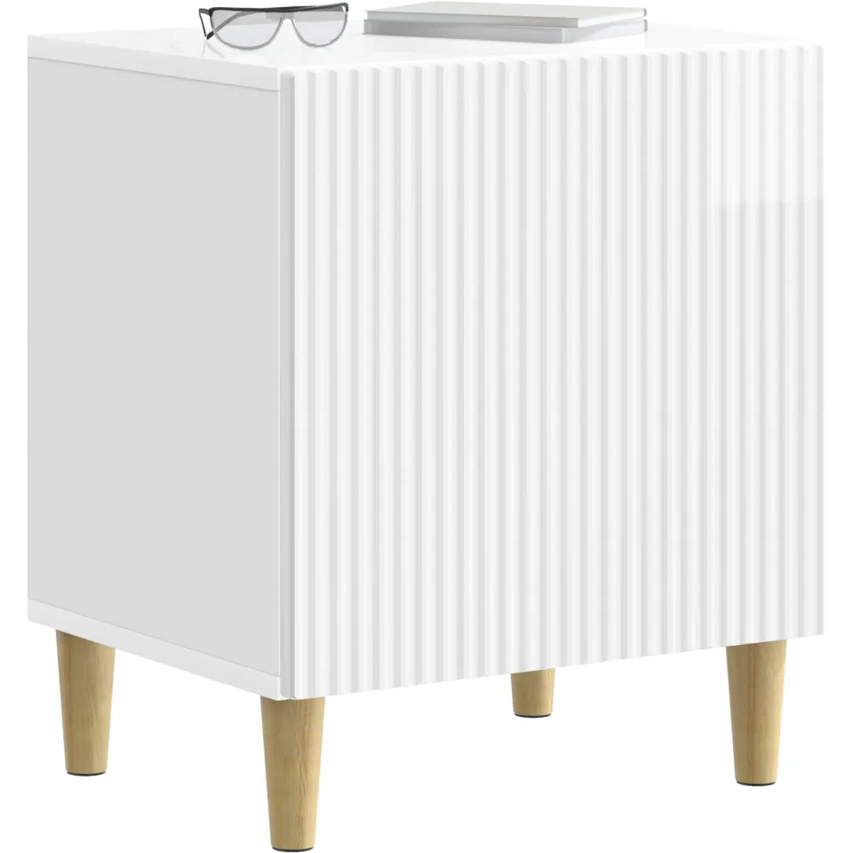 vidaXL Nachtkastje 2 st Hoogglans Wit 43 x 34,5 x 50 cm Bewerkt hout