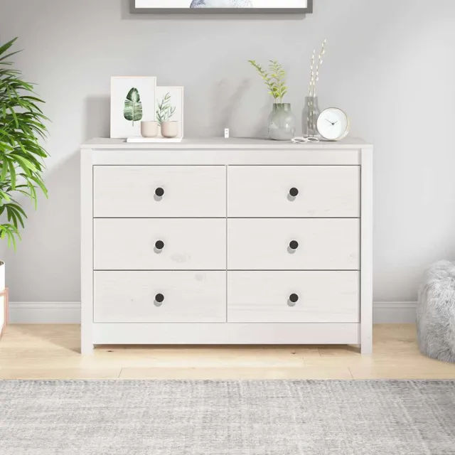 vidaXL Dressoir 100x40x72 cm massief grenenhout wit, foto 2