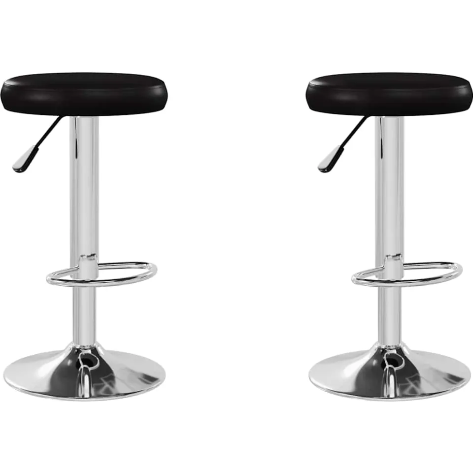 vidaXL Barstoelen 2 st kunstleer zwart, foto 3