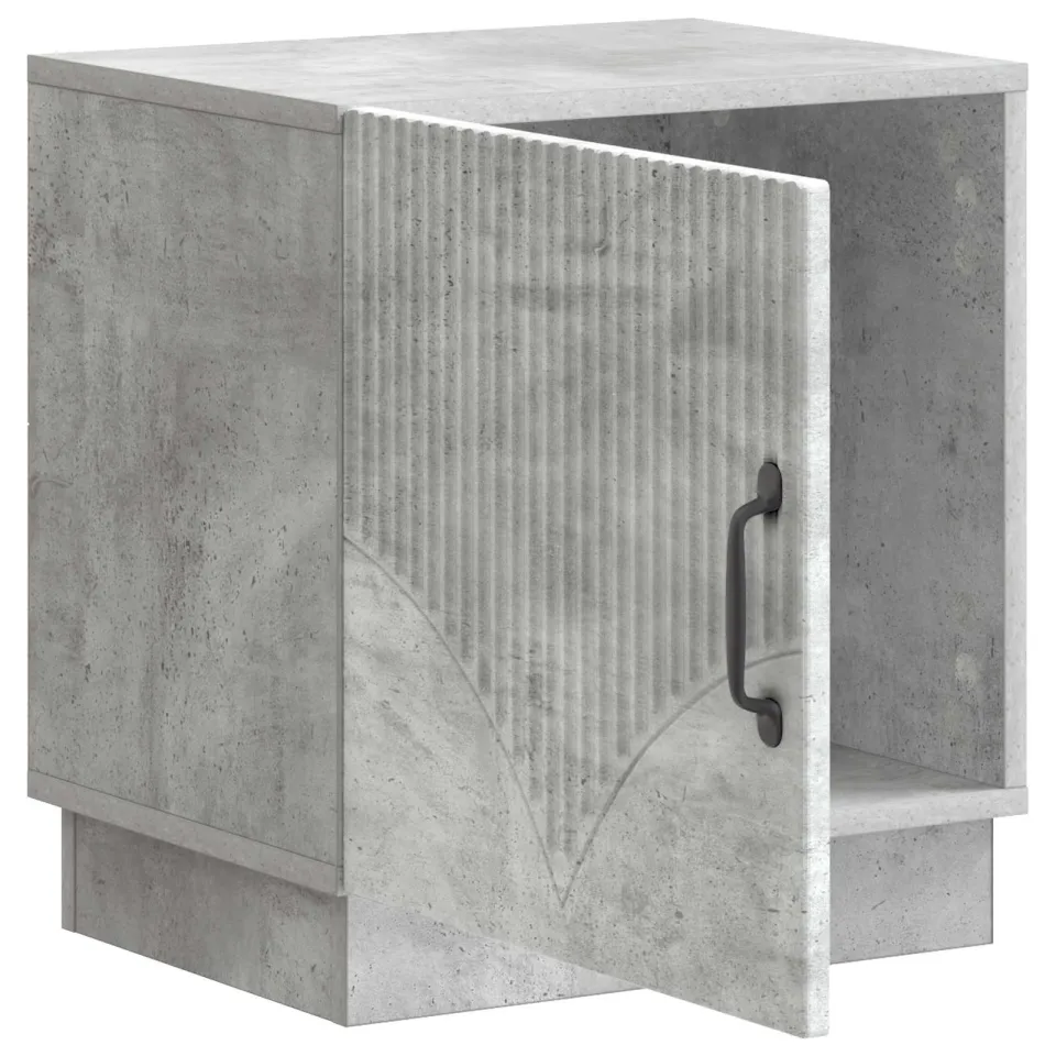 vidaXL Nachtkastje Betongrijs 43 x 34,5 x 47 cm Bewerkt hout grijs, foto 3