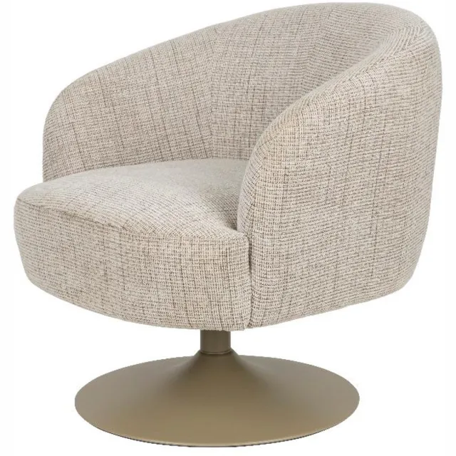 Puur Rolland draaifauteuil - beige/bruin