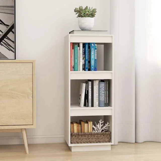 vidaXL Boekenkast/kamerscherm 40x35x103 cm massief grenenhout wit, foto 2
