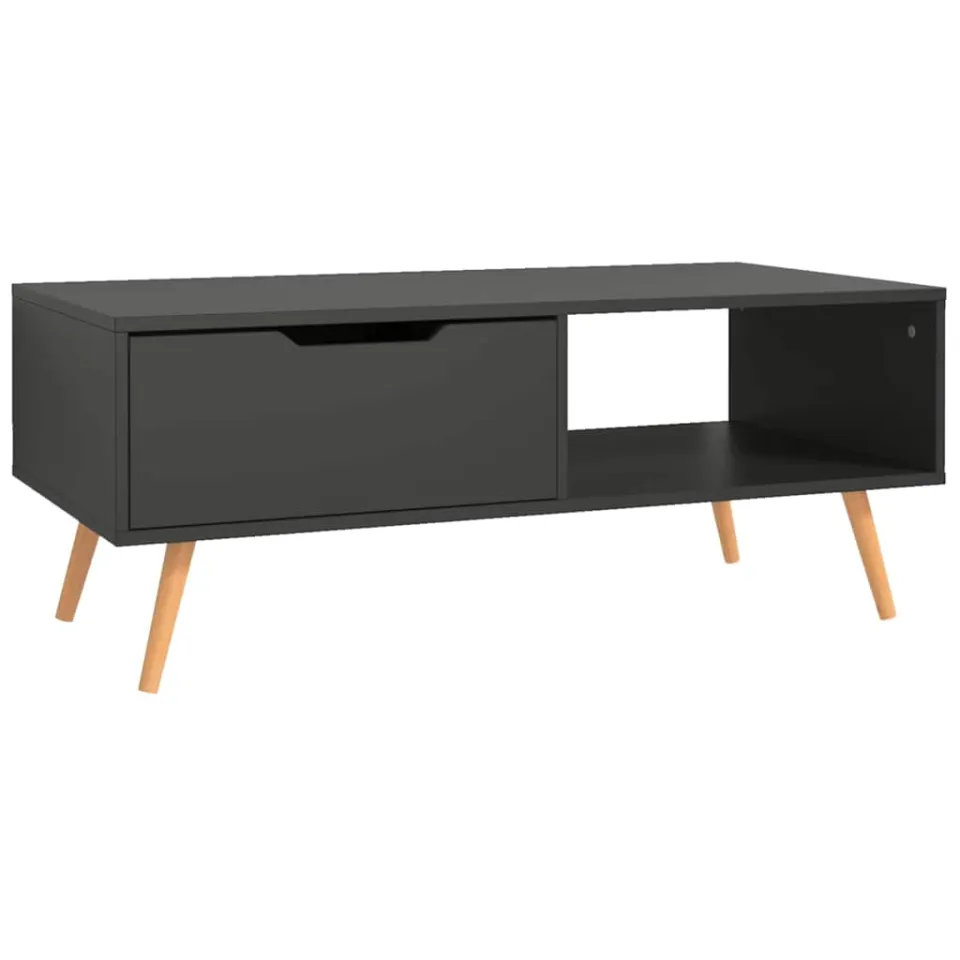 vidaXL Salontafel 100x49,5x43 cm bewerkt hout grijs, foto 4