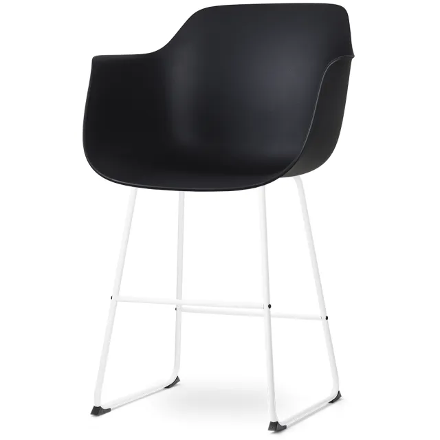 Nolon Nino-Puk barkruk zwart - wit onderstel - 65 cm, foto 2