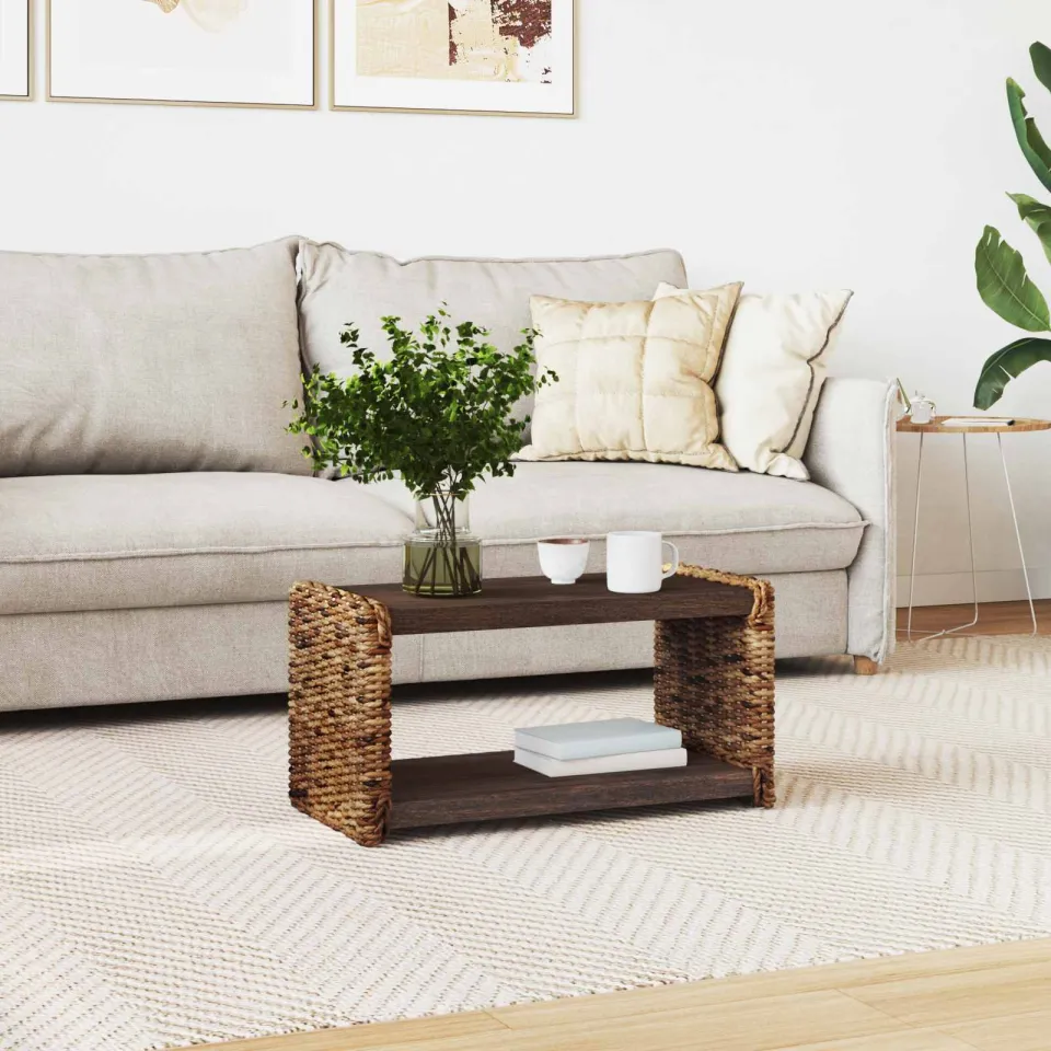 vidaXL Salontafel Naturel 70 x 35 x 35 cm Massief Mahoniehout, foto 3