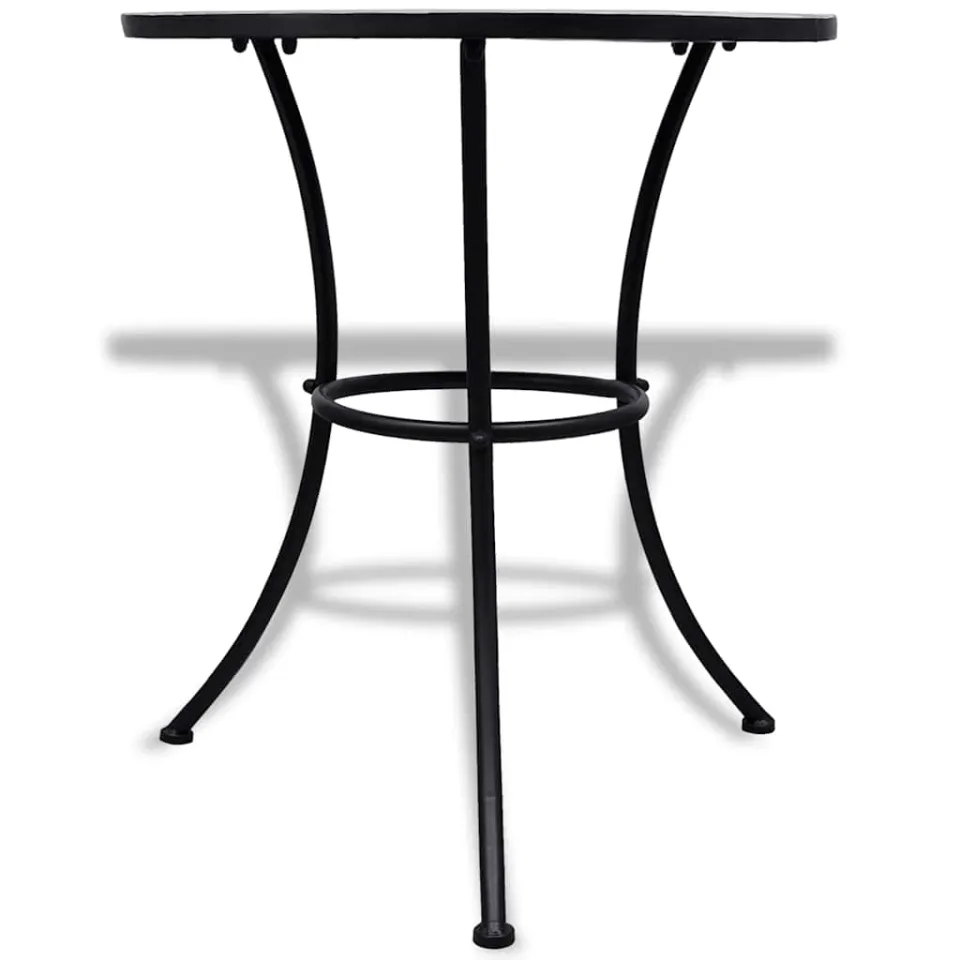 vidaXL Bistrotafel 60 cm mozaïek blauw en wit, foto 2