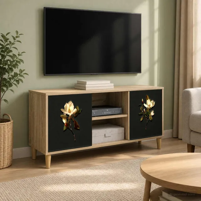 vidaXL Tv-meubel BREMEN 102 x 33 x 50 cm Sonoma Bewerkt hout bruin, foto 2