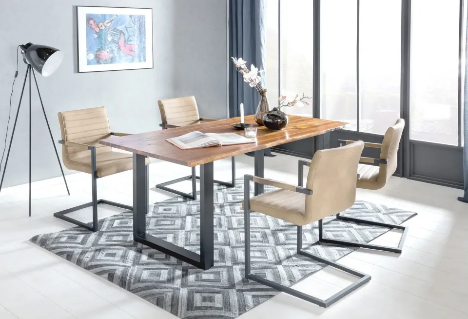 eettafel Sven acaciahout bruin, foto 3