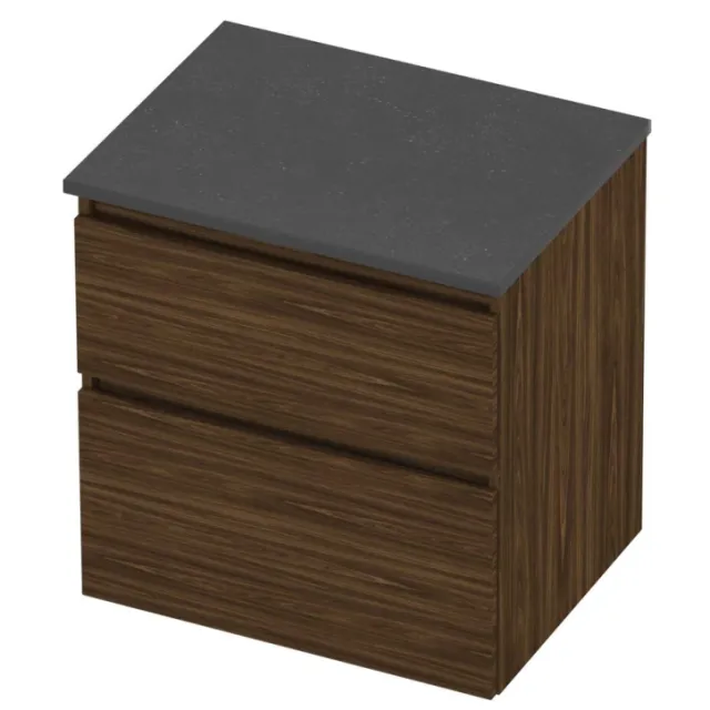 Proline Deck Badmeubelset Hardsteen Asymmetrisch 60x46x55 cm Blue Stone Cabana Oak Eiken